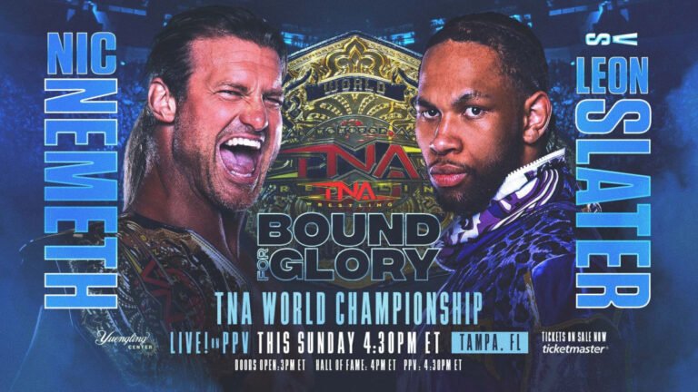 Nic Nemeth Leon Slater TNA Bound for Glory 2026 graphic Home - New