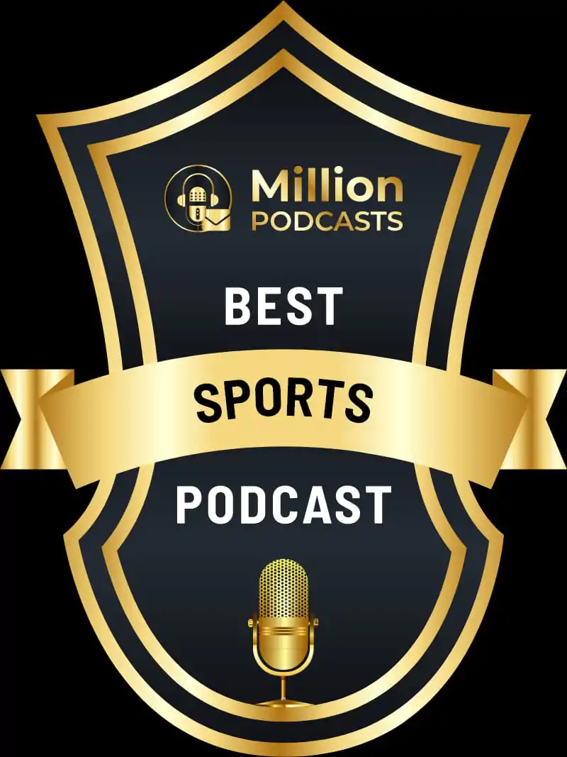 a gold and black label with millionpodcasts